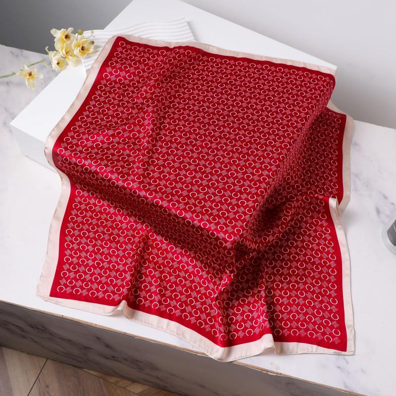 Шелковый женский квадратный шарф - Китайский стиль платок на голову для весны, лета, осени - Защита шеи и согревающий - Элегантный тонкий стиль для мамы