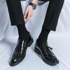 Men's Loafers Luxury Brand Patent Leather Casual Shoes Tassels Wedding Business Dress Shoes Large Size Men Formal Shoes Mocassin