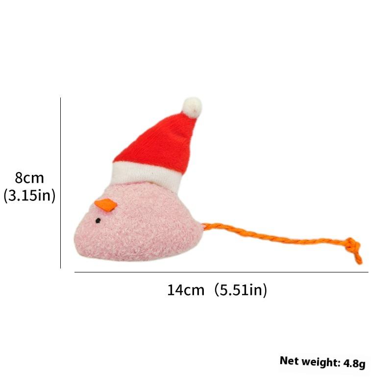 Игрушка для кошки мышка рождественская шляпа само-привет игрушка для кошки красочная плюшевая маленькая мышка игрушка для кошки