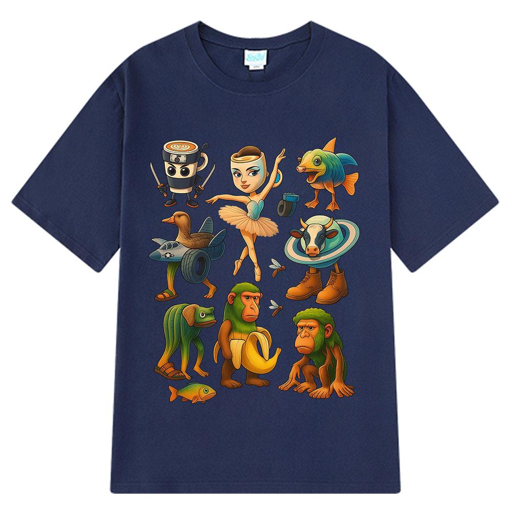 Italian Brainrot Funny Meme Graphic Tshirt Tralalero Tralala Tung Tung Tung Sahur Ballerina Capuchina Brr Brr Patapim T Shirts