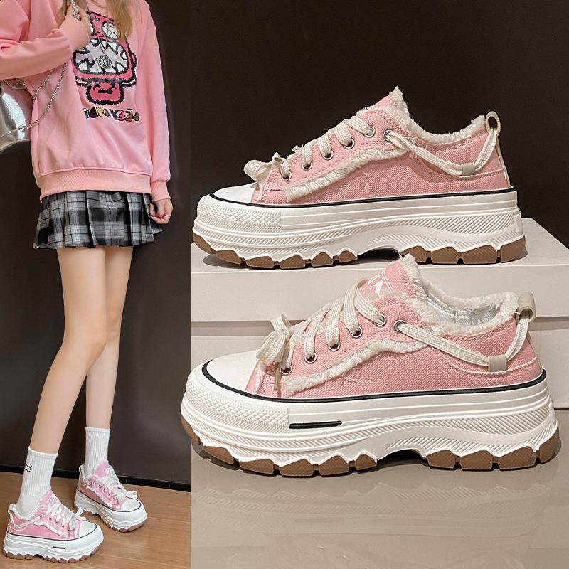 Новая весенне-осенняя модная повседневная обувь на толстой подошве, износостойкая/удобная спортивная обувь, увеличивающая рост, студенческие кроссовки для бега