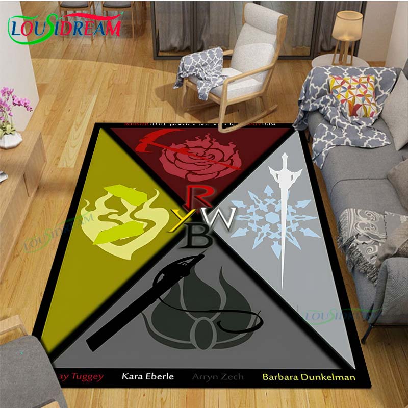 Anime Characters A-RWBY Carpet for Living Room Home Sofa Decoration,Children Game Large Decor Floor Mat Yoga Mat Large Carpet