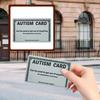 Leave Card Humorous Empathy Cards Wallet-Size Durable PVC Communication Cards for Calm Conversations
