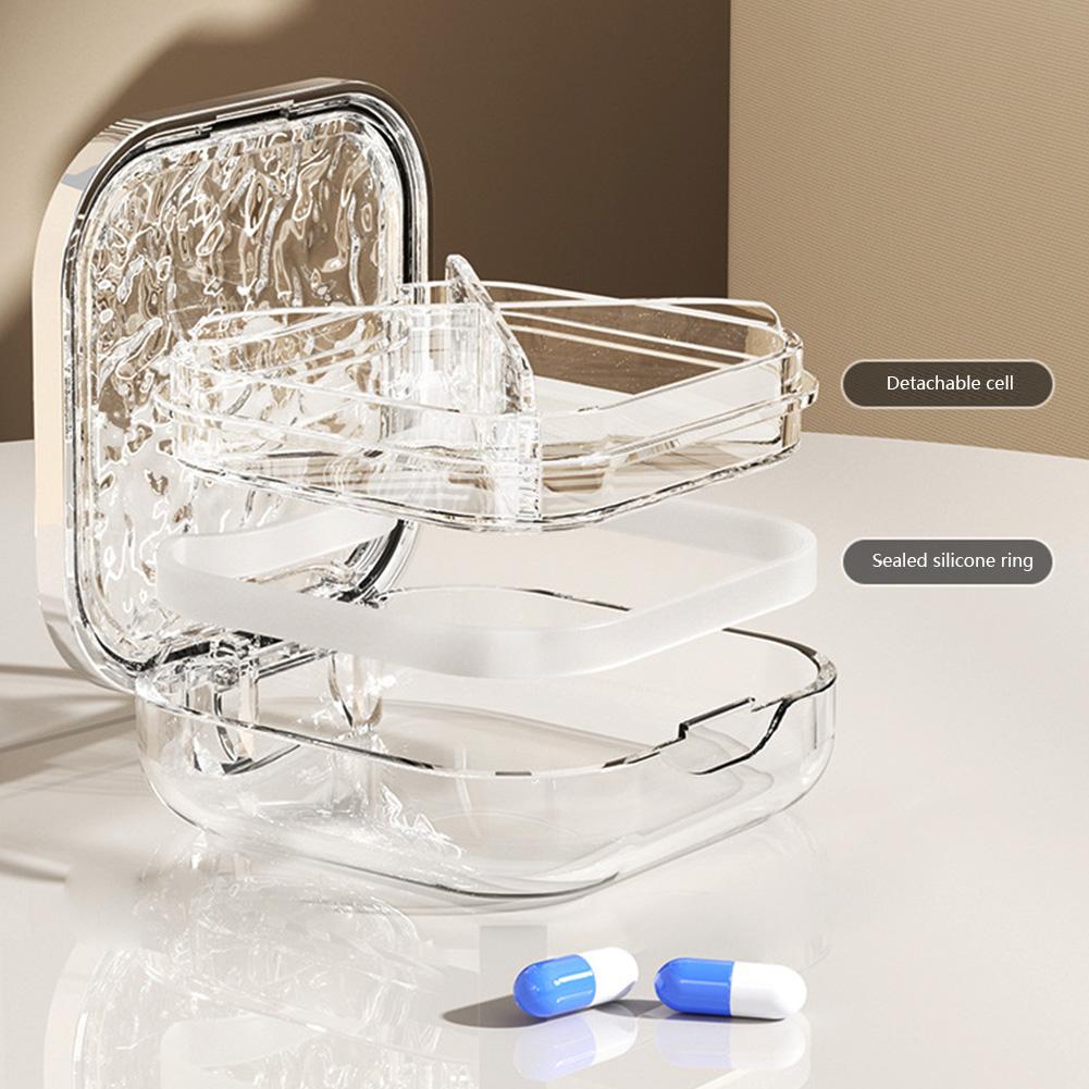 Портативная таблетница, влагонепроницаемая, пыленепроницаемая, герметичная, многоцелевая, ежедневная, для хранения лекарств и ювелирных изделий