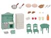 Sylvanian Families Мебель Комната ST Mark Сертифицировано Возраст Игрушка Кукольный домик Sylvanian Families Epoch EPOCH [Обеденный набор] SE-198 3+ ООО