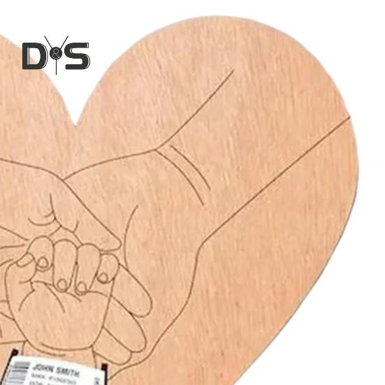 Wooden Baby Birth Wristband Display Board with Base Smooth Edge Burr Free Newborn Arrival Hand-Carved Versatile Plaque