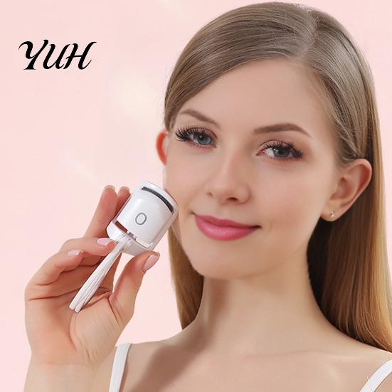 Electric Lash Curler for Women Heated Eyelash Curler, Portable with Silicone Pad, 2-Level Travel Beauty Accessory Adjustable Temp, USB Rechargeable