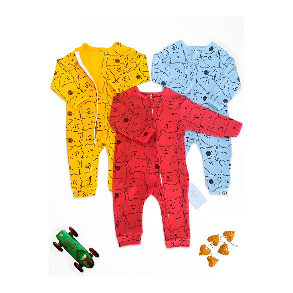 Детский комбинезон из 3 предметов из 100% натурального хлопка Sweet Cat — 1,0, 4 сезона, 0–18 месяцев