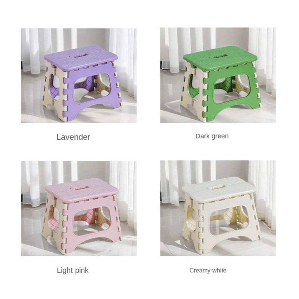 Plastic Folding Stool Thickened Foldable Small Bench Chair Lightweight Super Load-Bearing Shoe Changing Stool Outdoor Camping