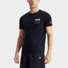 Fila Мужская футболка с коротким рукавом и круглым вырезом American Vintage Fitness с принтом логотипа, топы, глубокий черный A11M321108CBK
