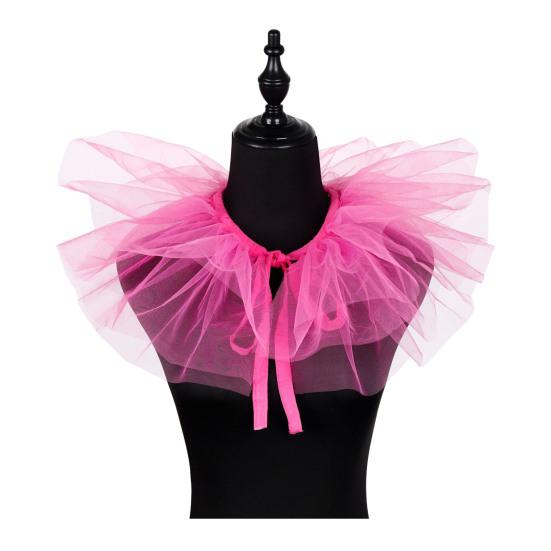 Removable Puffy Mesh Faux Collar Clown Circus Shirt Collar Business Weddings Parties Cosplay Accessories