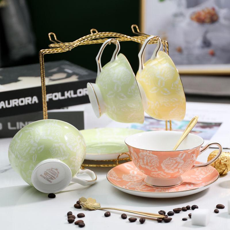 European Coffee Cup and Plate Two Piece Set Breakfast Cup Coffee Cup Ceramic Water Cup Mug Milk Cup Afternoon Tea