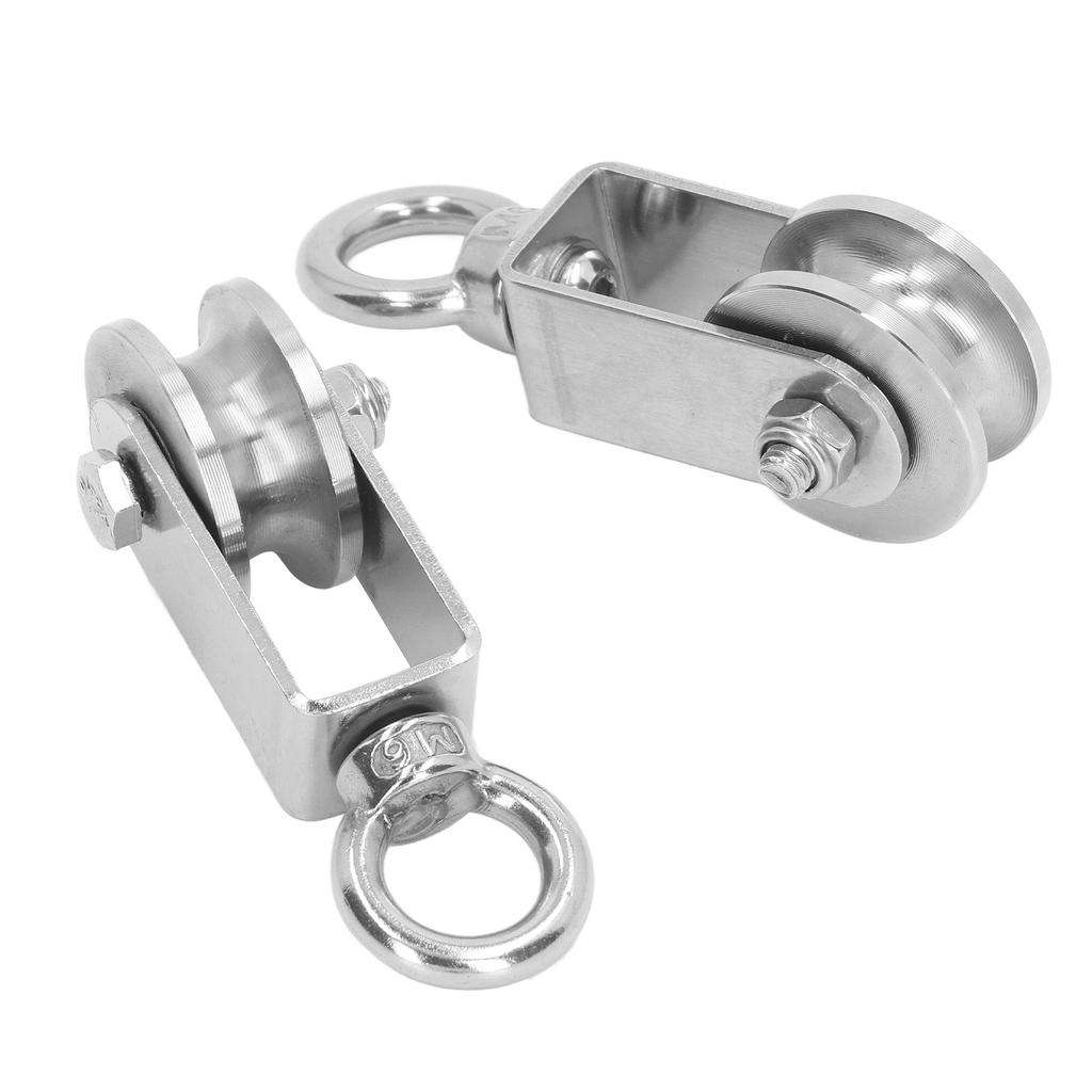 2 шт. Кабельные шкивы Вращение на 360 градусов Ролики из нержавеющей стали Встроенные двойные подшипники