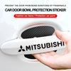 knpc3 Car Door Sticker Carbon Fiber Scratches Auto Handle Protection Film Emblem For Mitsubishi Lancer ASX Mirage Pajero Xpander