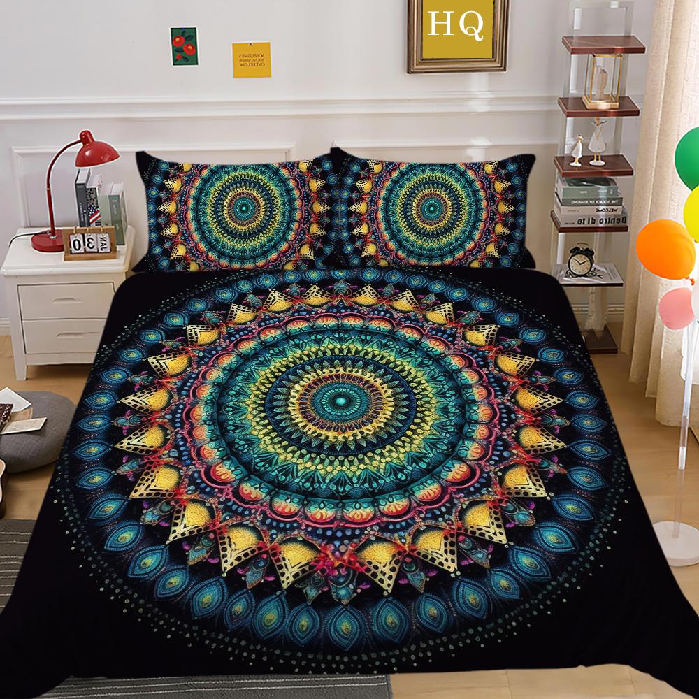 Mandala Printed Home Bedding Set Fashion Design Duvet Cover Set Single Double Size Comforter Cover Sets