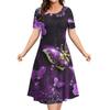 Summer Butterfly Print Women's Dresses Female Plus Size Long Dresses Elegant Dresses For Women's Clothing