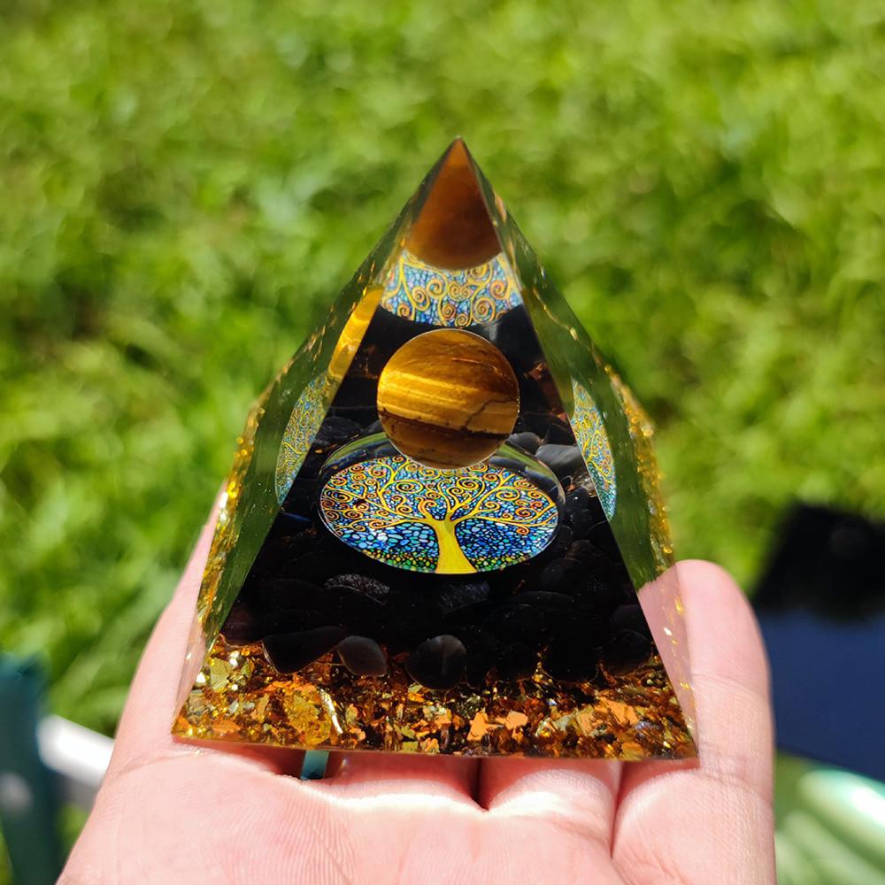 Luxurious Amethyst Pyramid Crystal Energy Orgone Home Ornament Perfect For Relaxation And Gift Giving