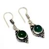 Ювелирные серьги ручной работы с зеленым ониксом 925 пробы, посеребренные, 1,36 дюйма