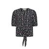 Jiuzi Art Style Strap Floral Blouse Women's 2025 Summer New Style