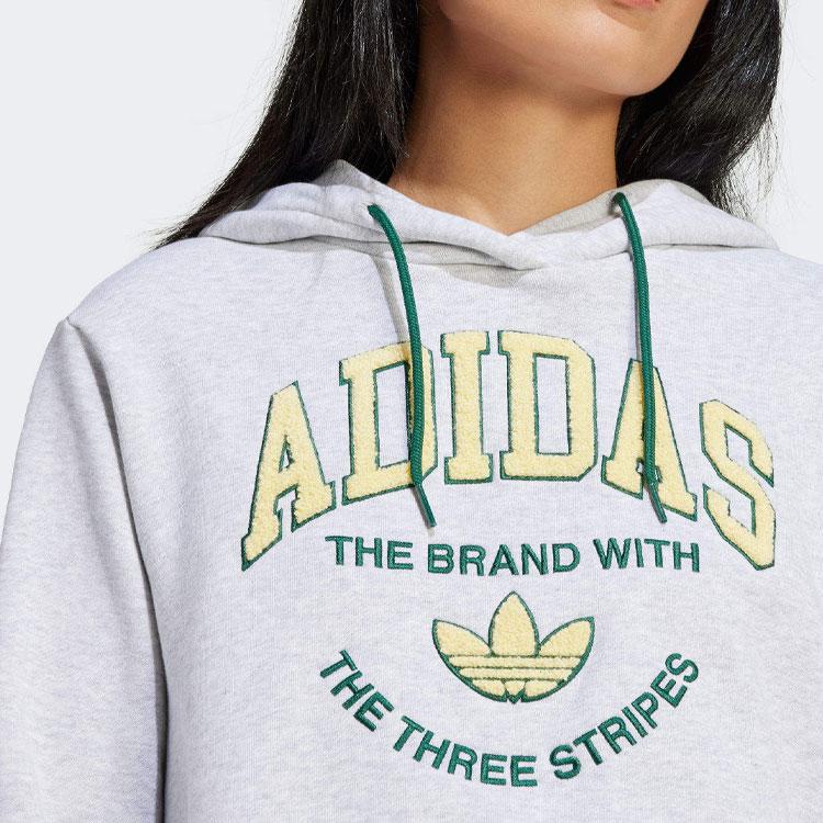 adidas Женская светло-серая меланжевая толстовка с графическим принтом VRCT Originals IT9846