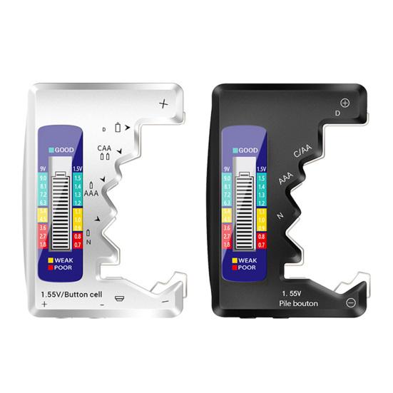 Тестер батареи ЖК-дисплей Индикатор питания Батарейки не требуются AAA AA 9 В Детектор батарей для домашнего использования
