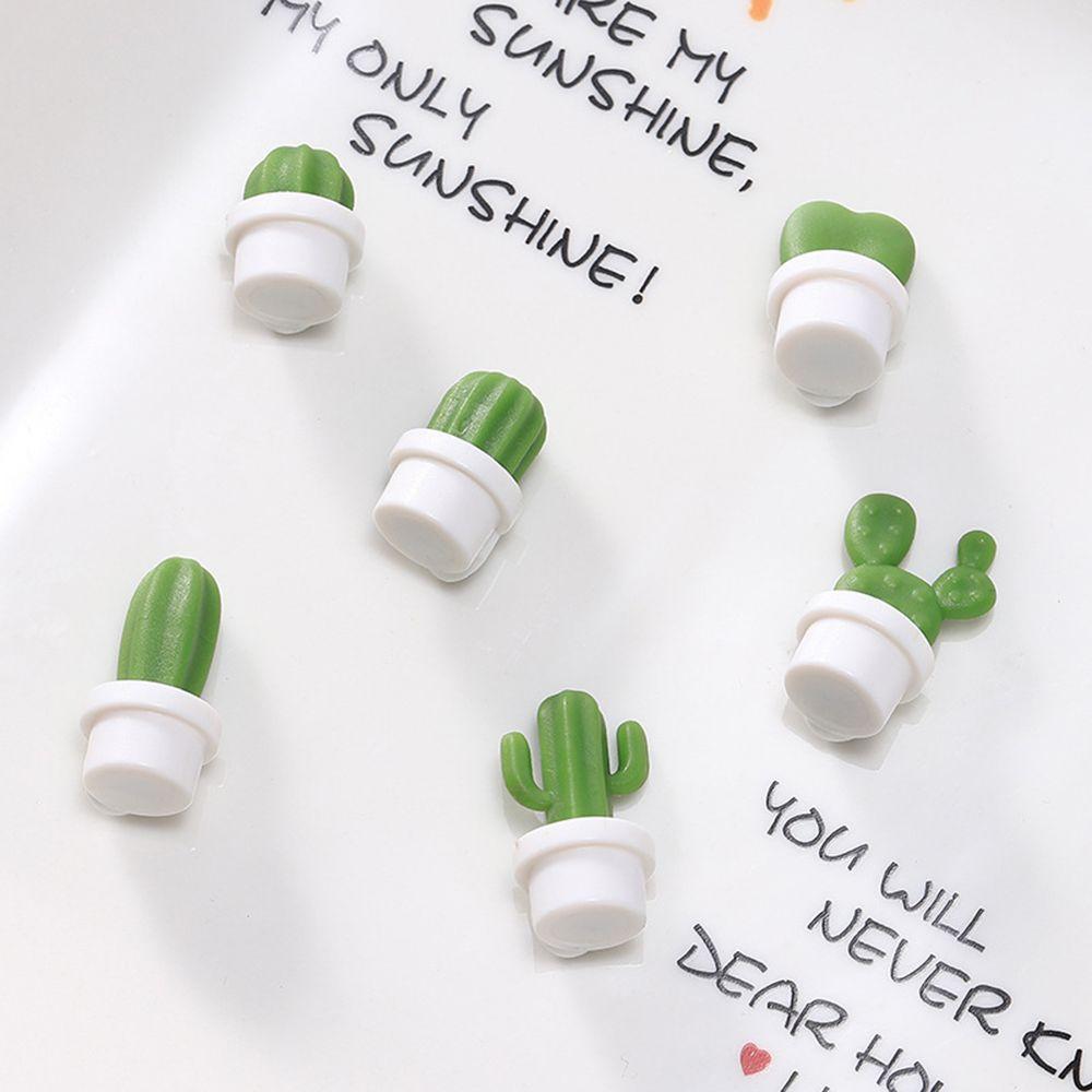 Board Home Decoration Magnetic Stickers Succulent Potted Simulation Cactus Refrigerator Magnet