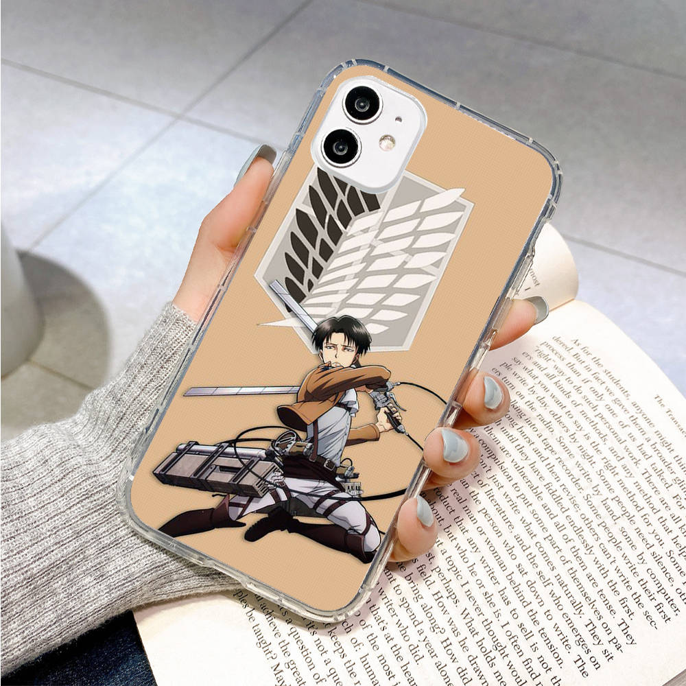 Чехол для Samsung A04 A14 A23 A34 A54 M23 M33 M52 M53 Realme 10 9 C30S C35 C55 VIVO Y02S Y21 Y51 X80 Pro Прозрачный чехол WI54 Аниме Атака титанов