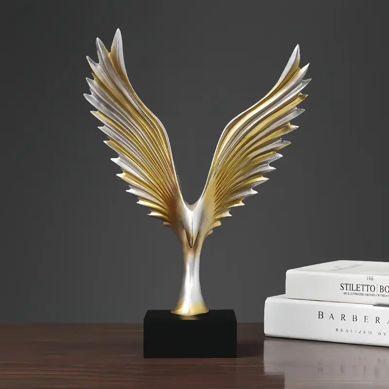 Resin Angel Wings, Analog Abstract Open Eagle Art Model, Modern Nordic Decoration, Resin Sculpture Statue Ornaments, Home Decora