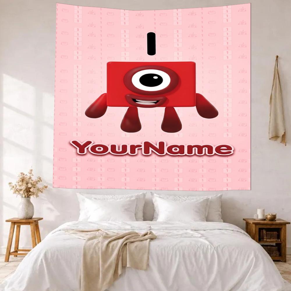 Numberblocks Custom Your Name Wall Decor Tapestry Art For Pet Memorial Birthdaywedding Party Backdrop Family Gift