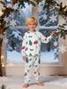 Cross-Border Kids' Christmas Pajama Set: Long Sleeve & Pants with Cartoon Print