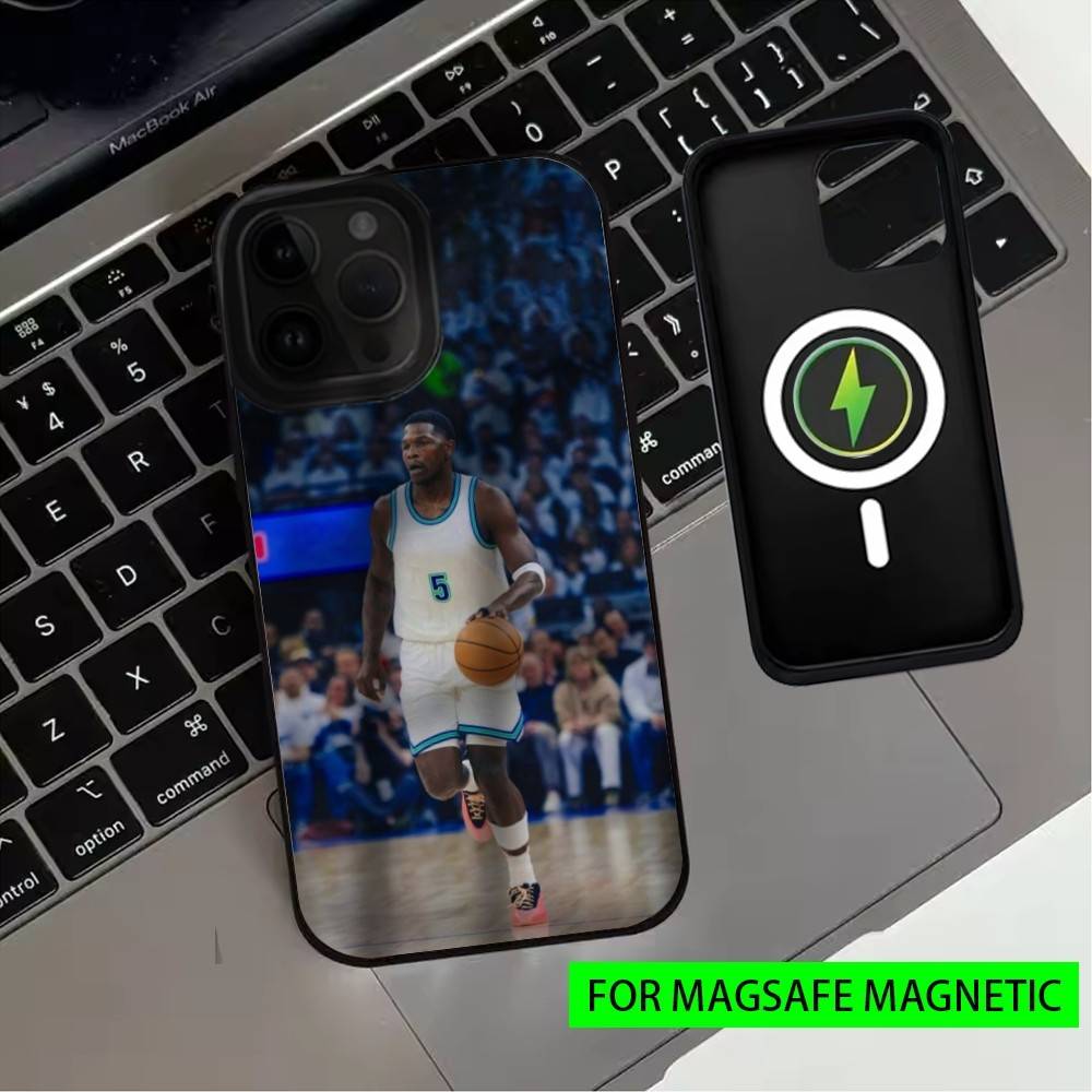 Basketballstar A-Anthony Edwards Phone Case For iPhone17,16,15,14,13,12,11 Plus,Pro Max Magnetic For Magsafe Wireless Charging