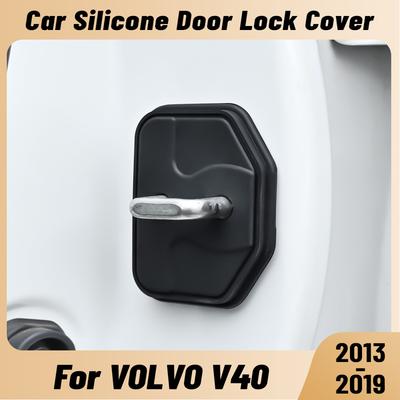 Для VOLVO V40 2013- Амортизатор двери автомобиля Защитная накладка на замок двери Силиконовая накладка на защелки замка двери Автоаксессуары
