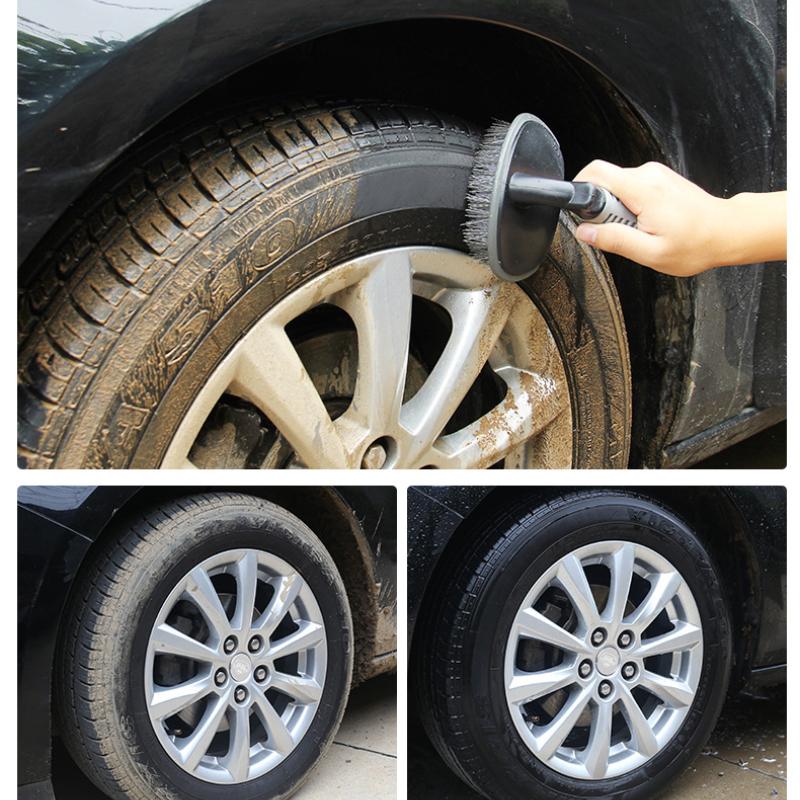 Щетка для автомобильных шин, щетка для колес, инструменты для мойки автомобиля, чистка, щетка для обода колеса, мощный набор щеток для обезжиривания