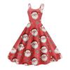 Women's Fashion Christmas  Printed Sexy Strapless Gothic Cocktail Dress Punk, Vintage Dress.