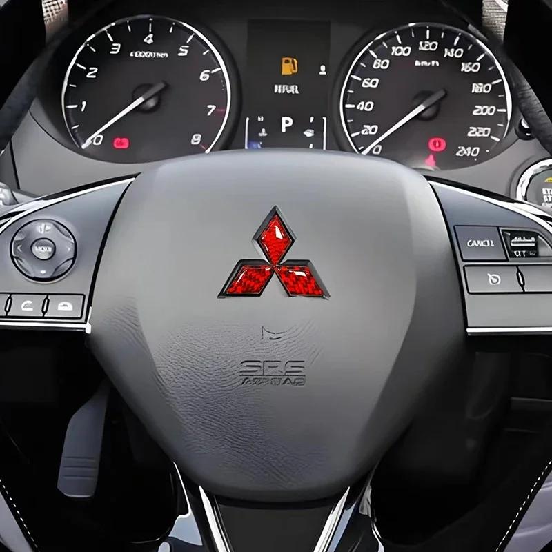 Car Steering Wheel Center Emblem Epoxy Decal for Mitsubishi Lancer EX Outlander Pajero ASX Eclipse Cross Ralliart Interior
