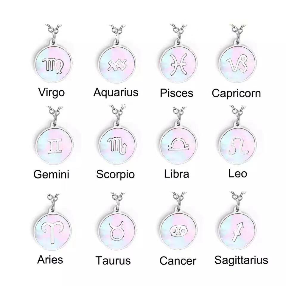 Ожерелья из ракушек, кулон, Созвездие, ожерелье из нержавеющей стали, ювелирные изделия для женщин, колье-цепочка, ожерелье, воротник, оптовая продажа