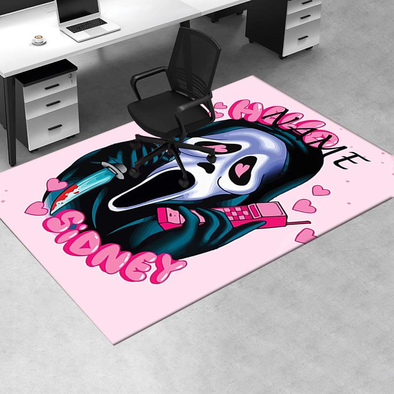 Ghost Face Office Carpet Soft Polyester Entrance Carpet Washable Non slip Machine Washable Indoor Ca