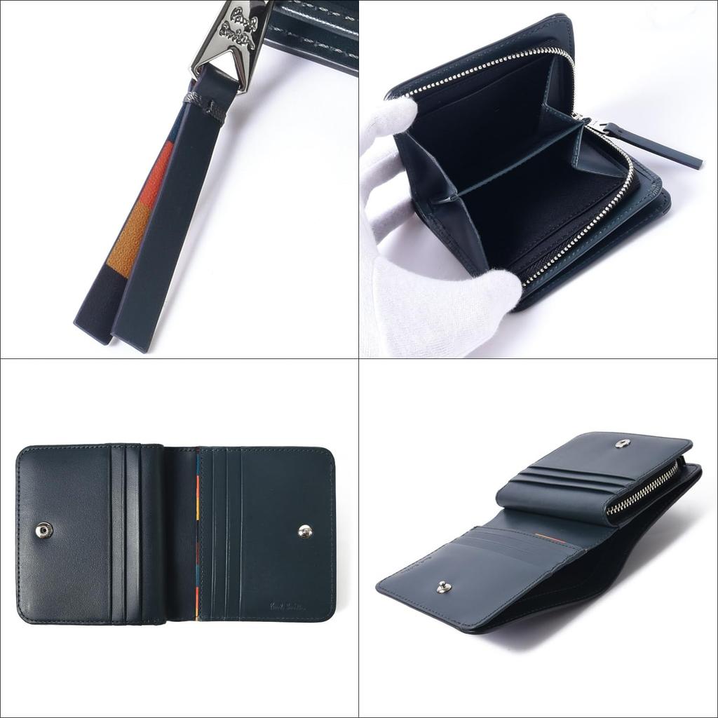 Paul Smith Bright Stripe Puller SS24 Bifold Gift with Original Box and Care 813019 P915 No Wallet, Wrapped, Cloth, (01. Black, Personalization)