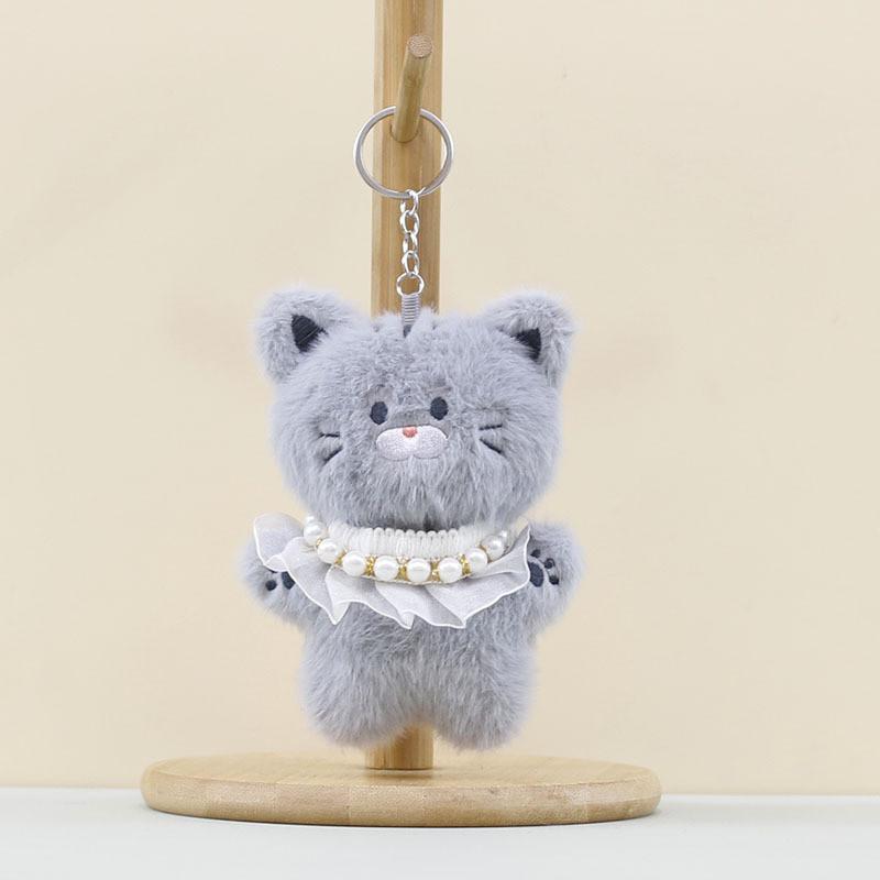 Sweet Cat Plush Keychain Figure With Pp Cotton Filling For Cat Enthusiasts
