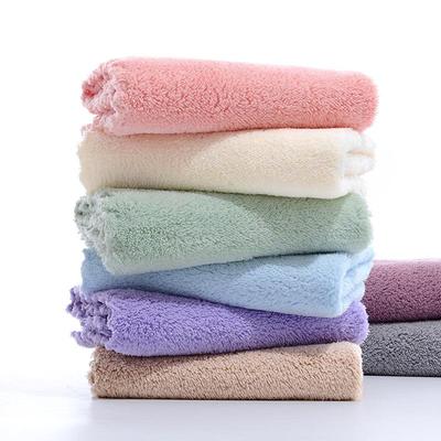Полотенце из кораллового флиса высокой плотности, мягкое, впитывающее - 30x30 квадратная детская носовая салфетка и кухонное полотенце