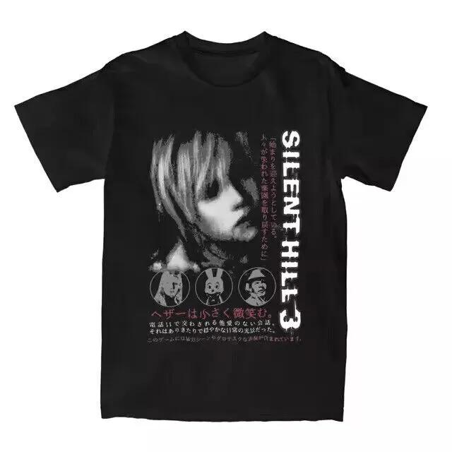 Унисекс Хлопковая футболка с коротким рукавом и круглым вырезом Silent Hill
