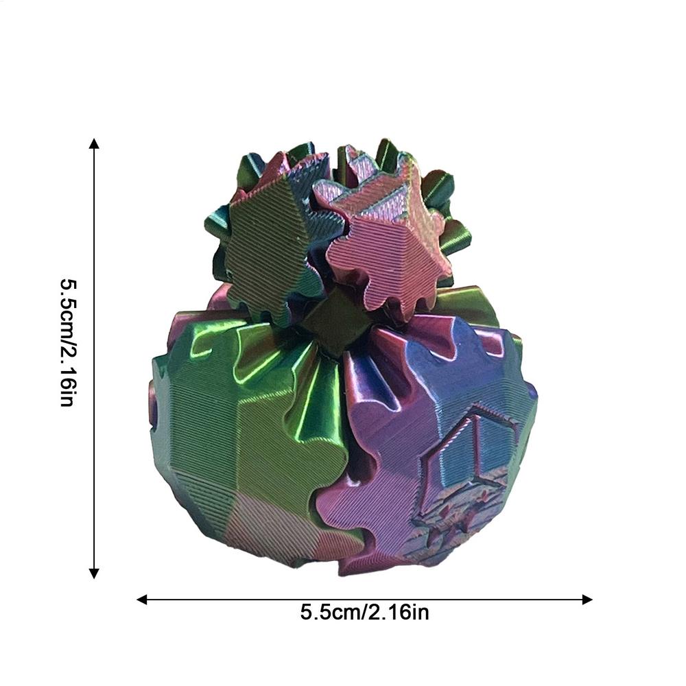 Gear Ball 3D Printed Fidget Toys Spin Ball Or Cube Stress Relief Desk Toy Anxiety Relax Activity For Adults Kids New Year Gift