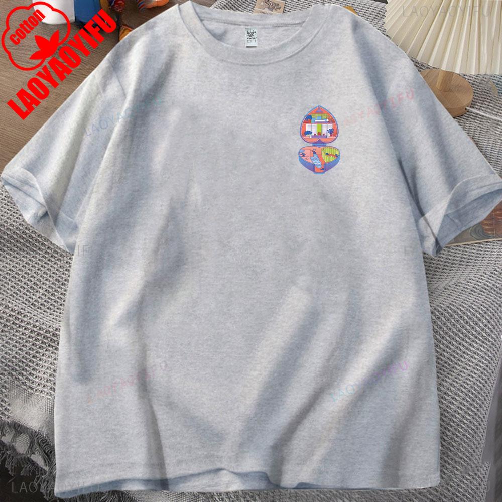 ZX Футболка Polly Pocket с принтом Топы Polly Pocket Буквенная одежда Дышащие Camisetas Ностальгия Ретро Высококачественные хлопковые топы