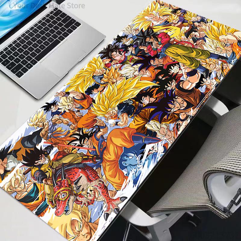 Коврик для мыши Игровой ПК Компьютер Большой 900x400 XXL Настольный коврик Клавиатура Аниме Игровые Аксессуары Коврик для мыши DBZ Dragon Ball Z Ковер