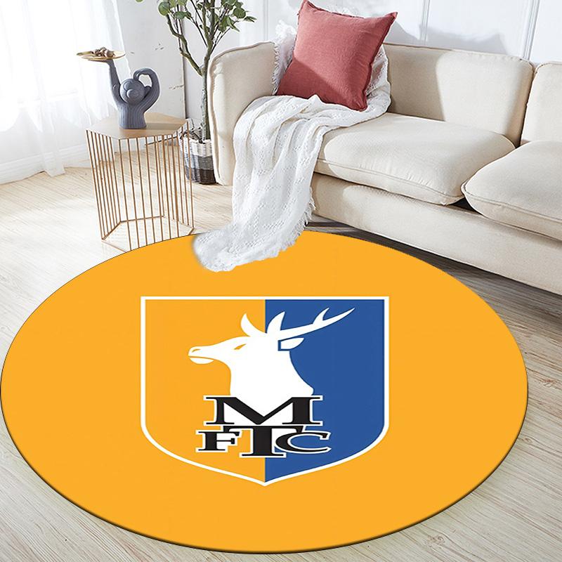 Mansfield Town Round Area Rug,Carpet Rug for Living Room Bedroom Sofa Playroom Decor,Non-slip Floor Mat