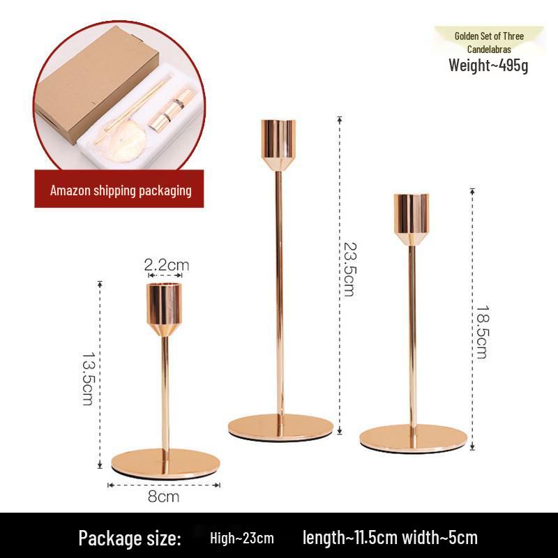 Скандинавская свеча для ароматерапии в стиле легкой роскоши с золотым подсвечником - Идеально для романтических ужинов и элегантного декора стола