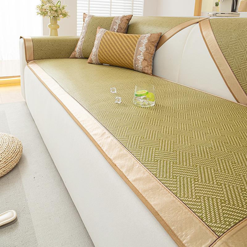 Ретро Подушка для дивана Летняя Новая Ротанговая Подушка для сиденья Чехол Тканевый Коврик Цельный Прямой Комбинированный Подушка для сиденья дивана