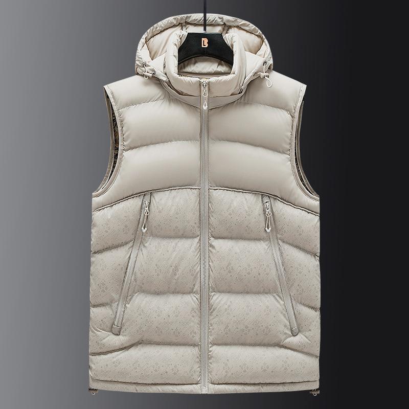 Vest Men's Autumn and Winter New Cotton-padded Vest Vest Korean Version Trend Cotton Clothes Men's Jacket Men's Clothing