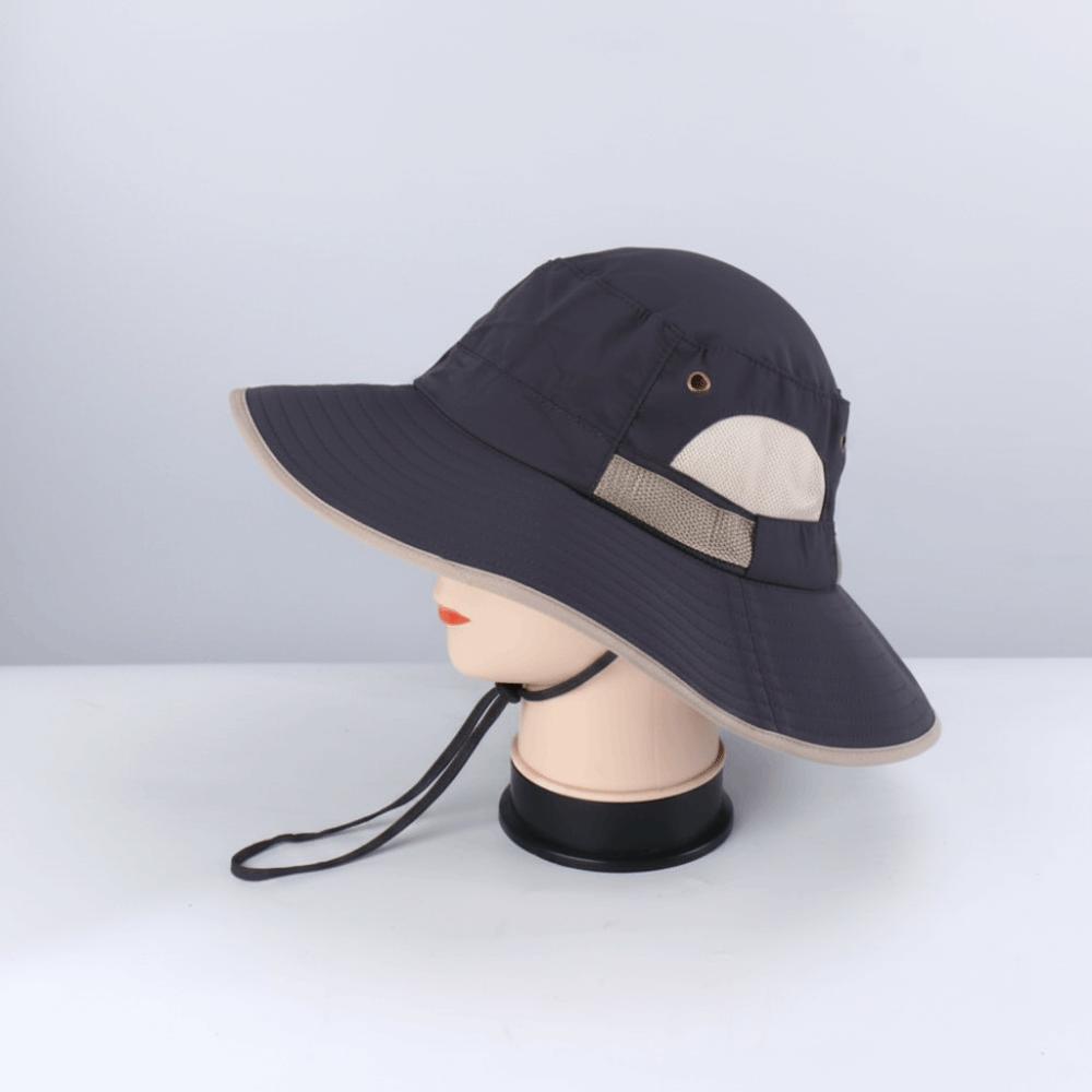 Fashionable Foldable Fishing Hat Breathable Mesh Wide Brim Summer Sun Hat Windproof UV Protection Fisherman Hat Summer Season