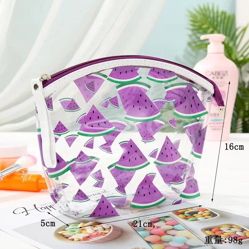 Женская и девчачья симпатичная прозрачная косметичка водонепроницаемая ПВХ косметичка на молнии дорожная сумка-органайзер